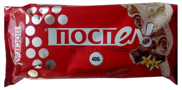 Мороженое пломбир Поспел ванильное с шоколадом 12% ЗМЖ, 400 г