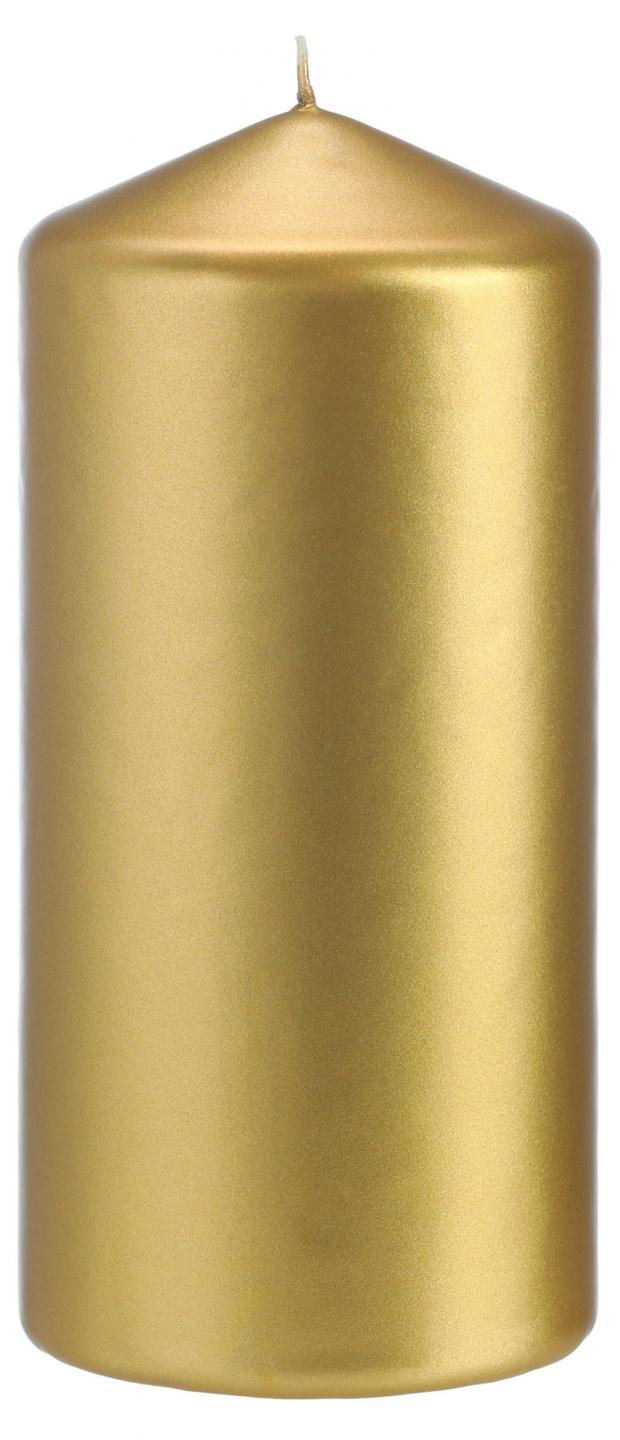 

Свеча Bertek Metallic колонна золото, 7х15 см