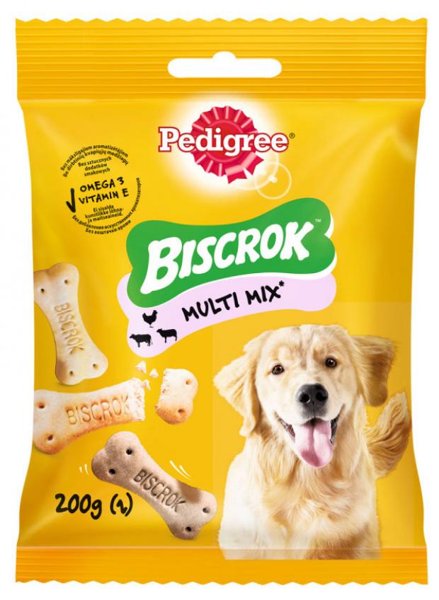 

Лакомство для взрослых собак Pedigree Biscrok Бисквитные косточки ассорти, 200 г