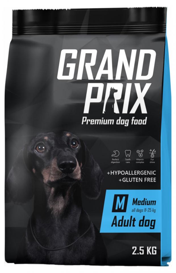 

Сухой корм для взрослых собак средних пород GRAND PRIX Medium Adult 2.5 кг