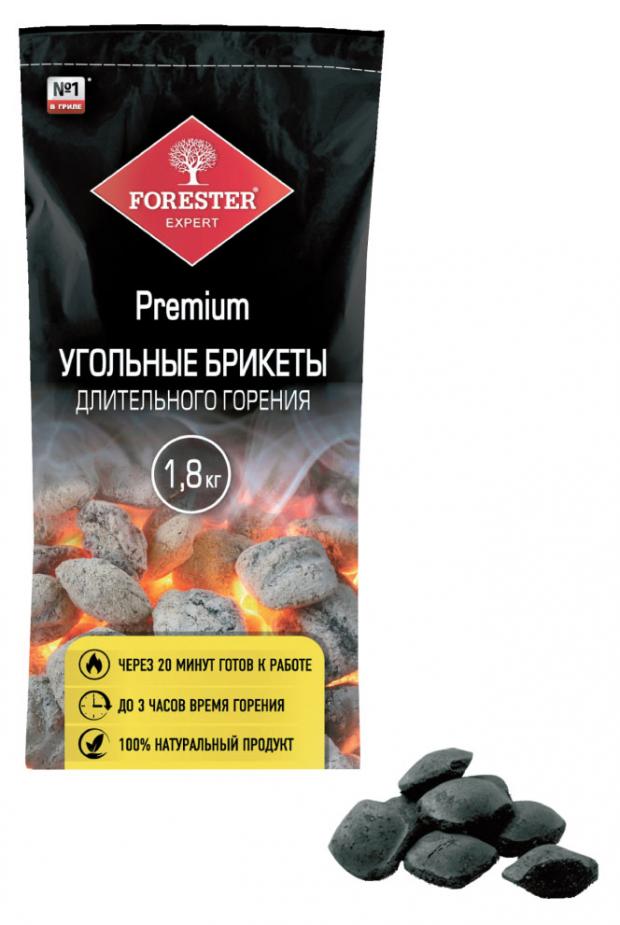 Брикеты для розжига Forester древесно-угольные длительного горения, 1,8 кг