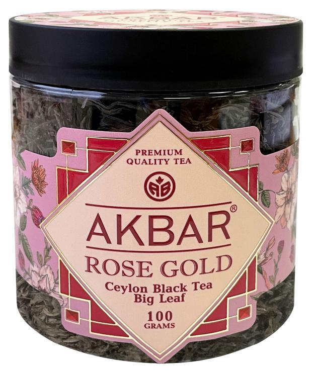 Чай черный AKBAR Rose Gold крупнолистовой, 100 г