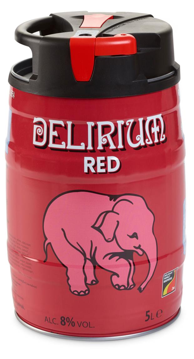 Пиво Delirium Red бочонок темное фильтрованное 8,0%, 5 л