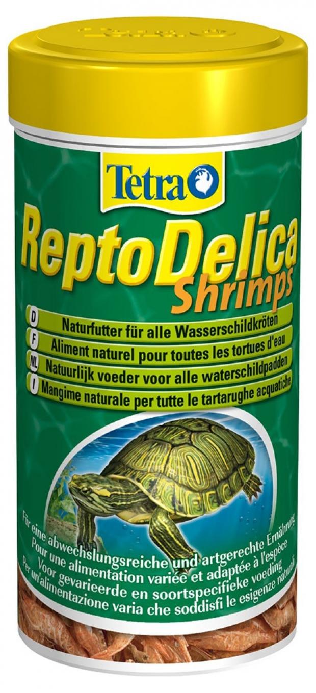 Корм для черепах Tetra Repto Delica Shrimps креветки, 250 мл лакомство tetra reptodelica grasshoppers для водных черепах кузнечики 250 мл