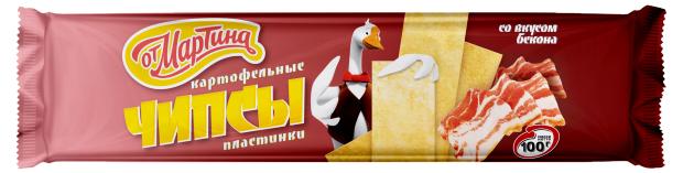 

Чипсы картофельные От Мартина со вкусом бекона, 100 г