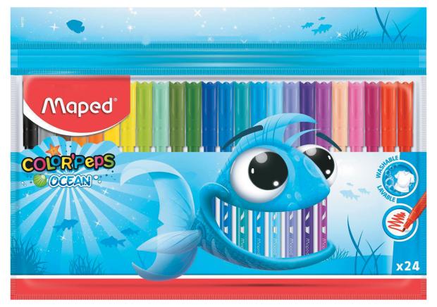 Фломастеры Maped Color Peps Ocean, 24 цвета