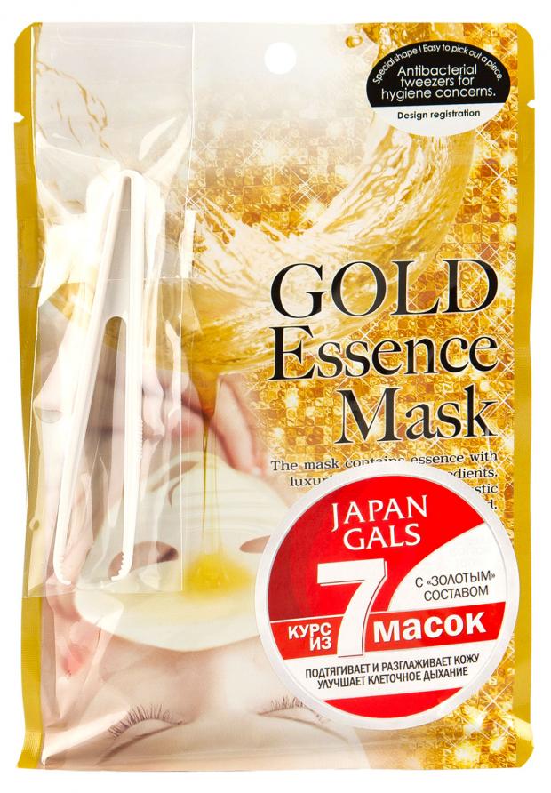 Маска с золотым составом Japan Gals, 7 шт