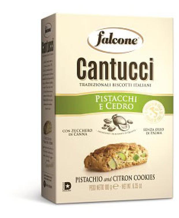 печенье falcone cantucci с грецким орехом и абрикосом 180 г Печенье сахарное Falcone Кантуччи с фисташками и цедрой лимона, 180 г