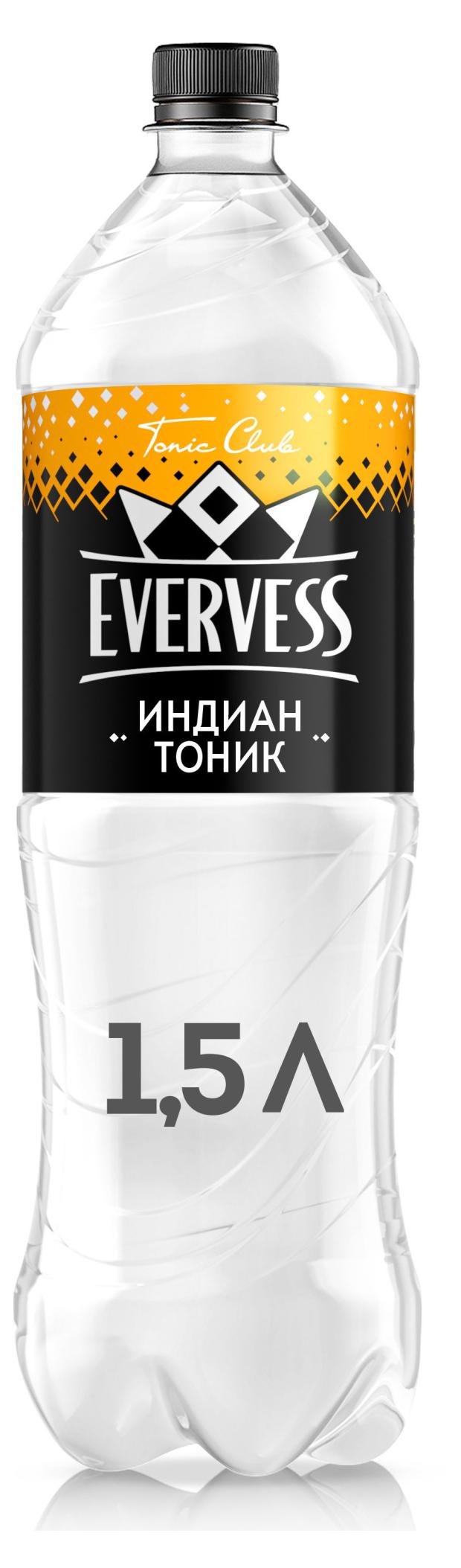 Напиток газированный Evervess Индиан Тоник, 1,5 л напиток газированный evervess искрящийся лимон лайм 1 5 л