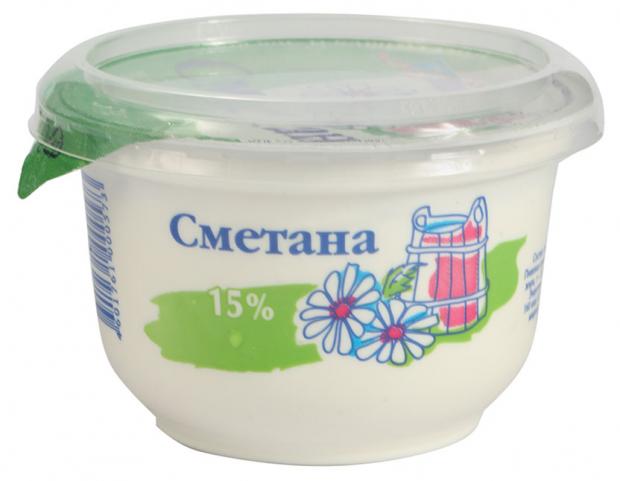 Сметана Судогодский молочный завод 15% БЗМЖ, 200 г