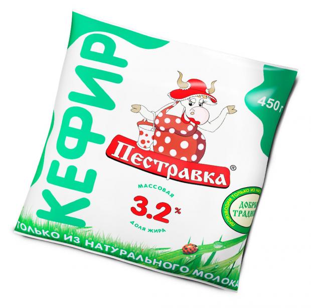 Кефир Пестравка 3,2% БЗМЖ, 450 г