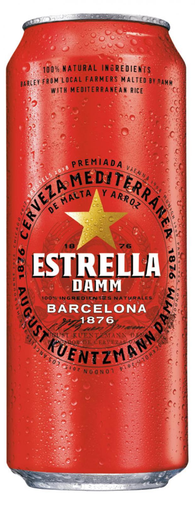 Пиво Estrella Damm светлое фильтрованное 4,6%, 500 мл