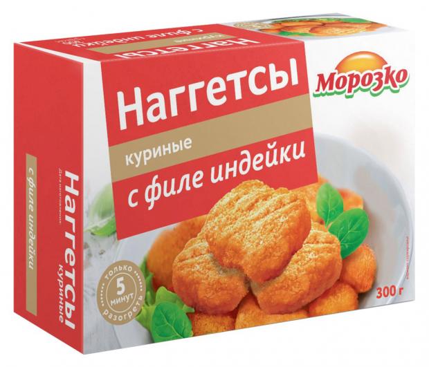 

Наггетсы куриные «Морозко» с филе индейки, 300 г