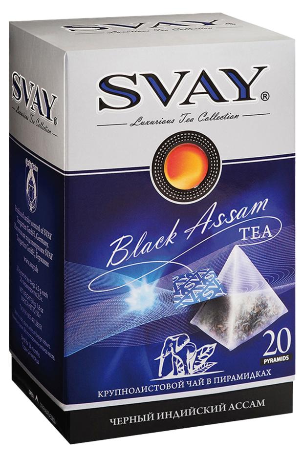 Чай черный Svay индийский Ассам крупнолистовой в пирамидках, 20 х 2,5 г