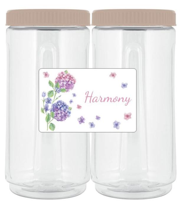 Набор банок для сыпучих продуктов Sugar&Spice Harmony, 2x1,1 л