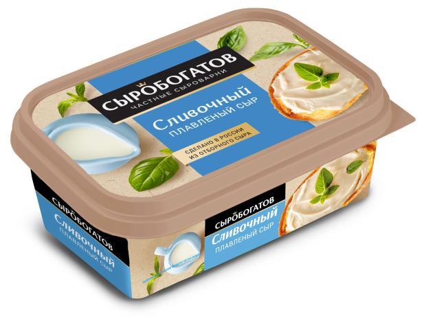 Сыр плавленый Сыробогатов сливочный 50% БЗМЖ, 200 г