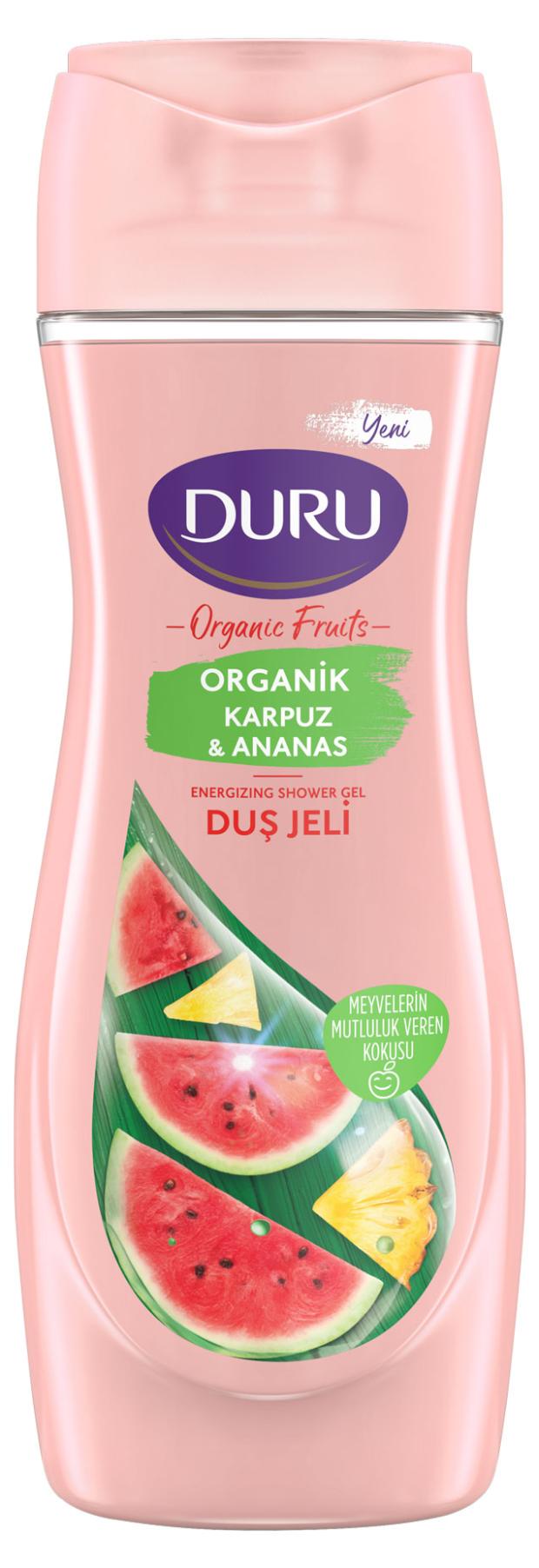 Гель для душа Duru Organic Fruit Watermelon & Pineapple, 450 мл