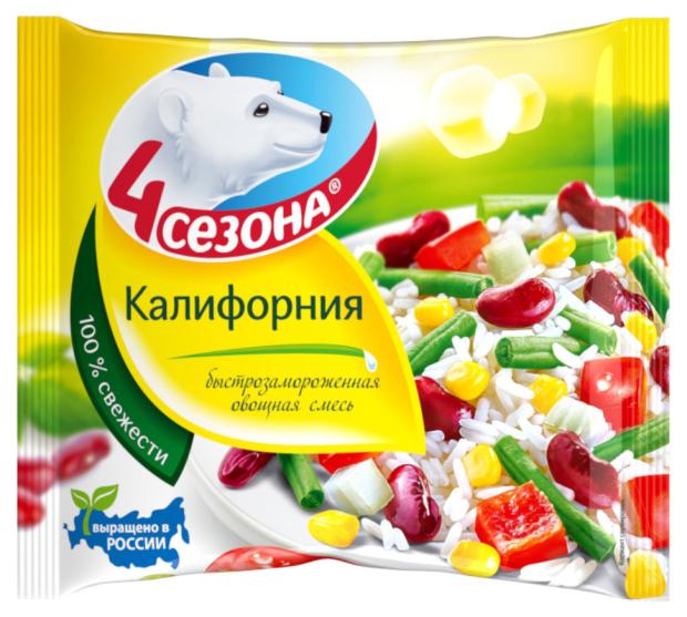 Овощная смесь 4 Сезона Калифорния с рисом замороженная, 400 г