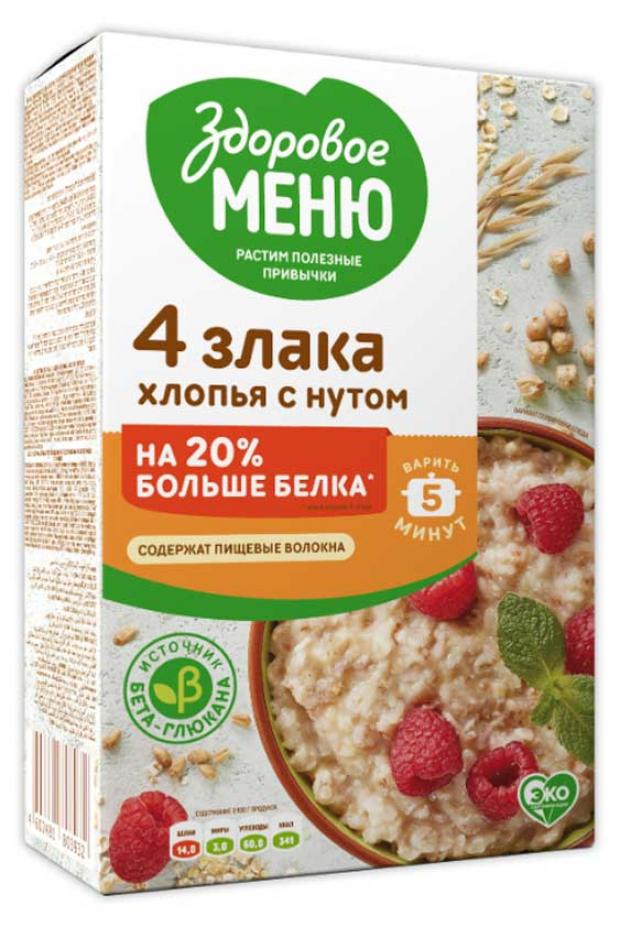 

Хлопья «Здоровое меню» Экстра 4 злака зерновые с нутом, 400 г