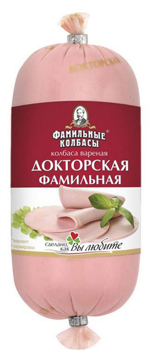 Колбаса вареная Фамильные колбасы Докторская, 400 г