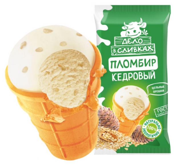Мороженое Дело в сливках Пломбир кедровый БЗМЖ, 70 г