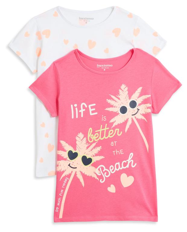

Футболка для девочки InExtenso Life is better, 2 шт