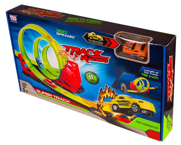 Гоночный трек Qunxing Toys Тройная петля, 300 см