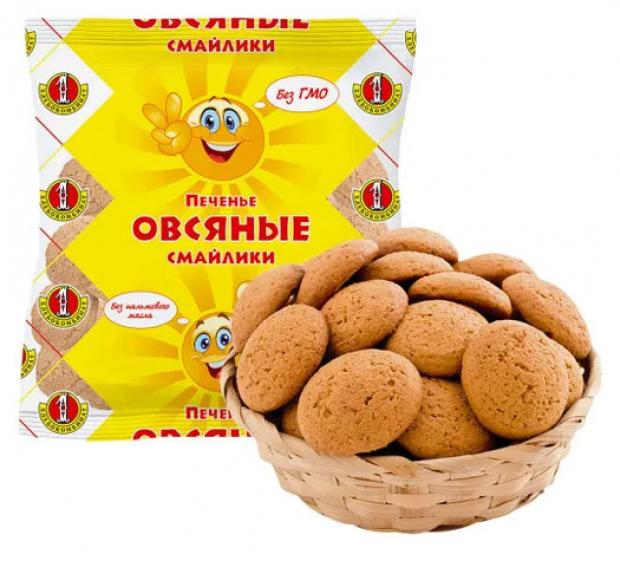 Печенье Первый хлебокомбинат овсяное Смайлики, 250 г