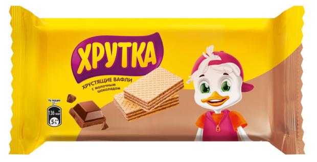 

Вафли хрустящие ХРУТКА с начинкой с молочным шоколадом, 162 г