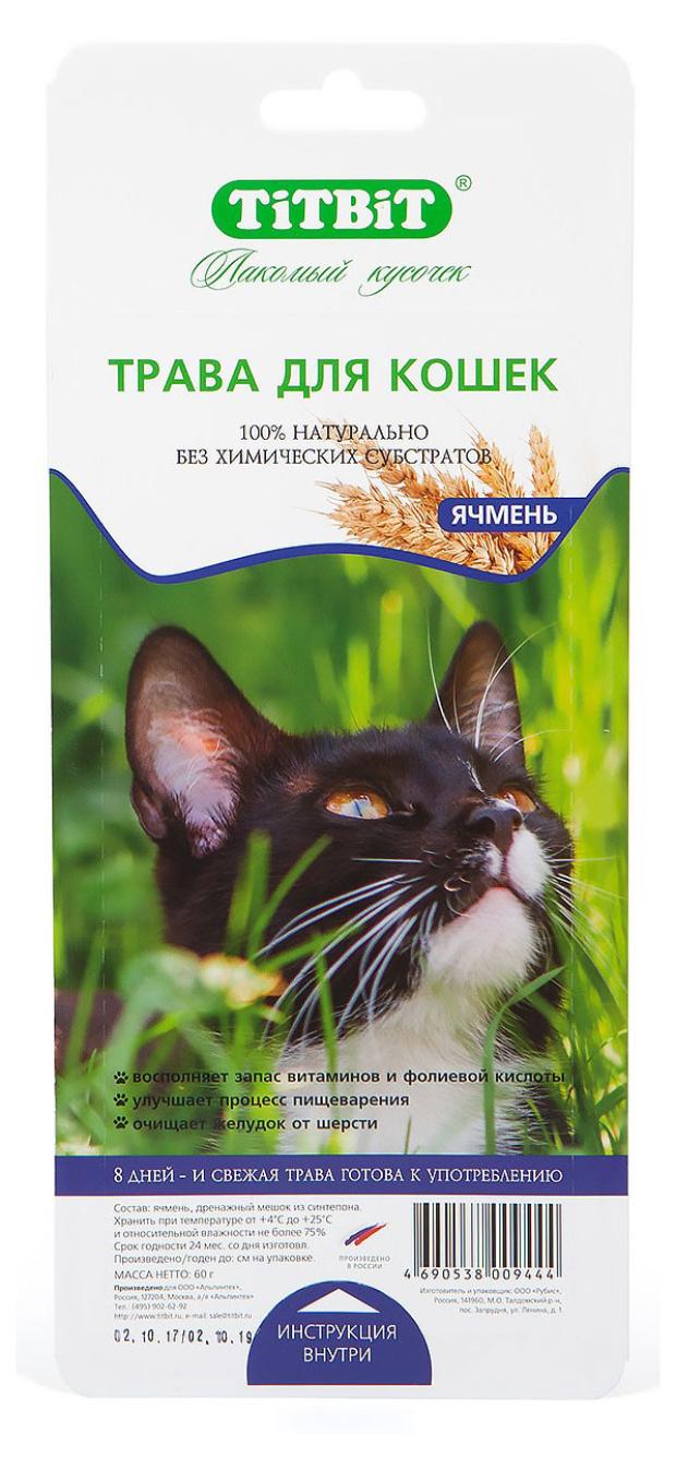

Трава для кошек TiTBiT ячмень, 60 г