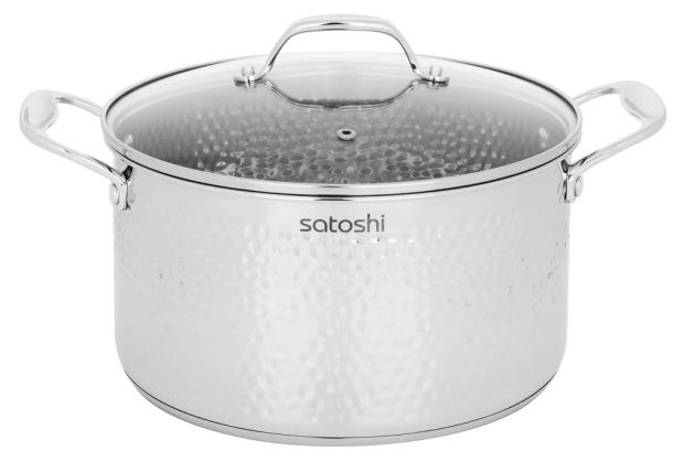 

Кастрюля Satoshi со стеклянной крышкой 24х13,5 см, 5,9 л