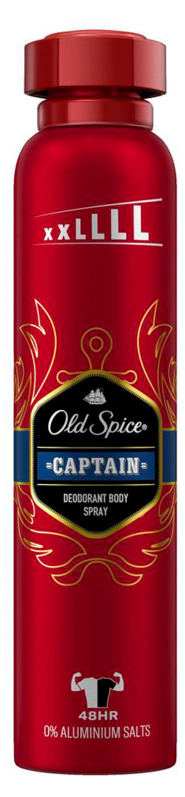 Мужской аэрозольный дезодорант для тела Old Spice Captain, 250мл