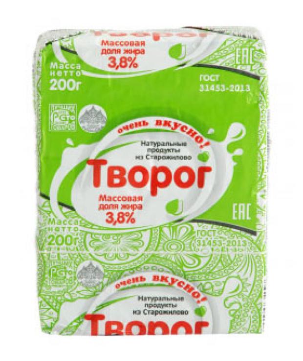 Творог Продукты из Старожилово 3,8% БЗМЖ, 200 г