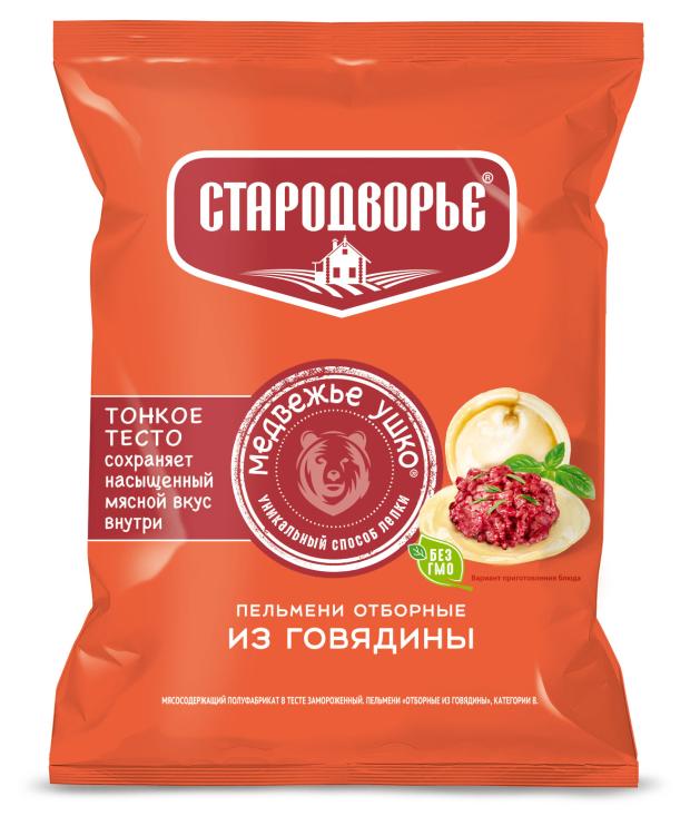 

Пельмени Стародворье Медвежье ушко Отборные из говядины, 430 г