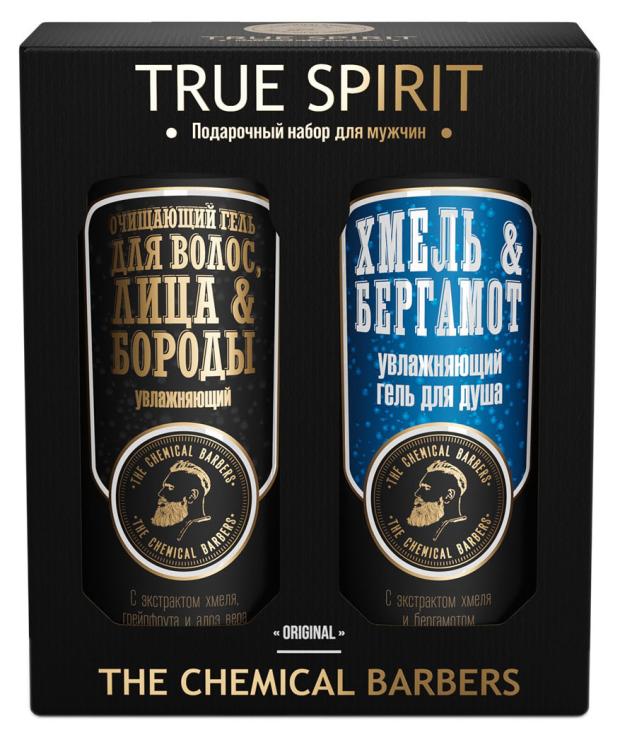 Набор подарочный для мужчин The chemical barbers True Spirit Гель для мытья лица и бороды, 350 мл + гель для тела, 350 мл