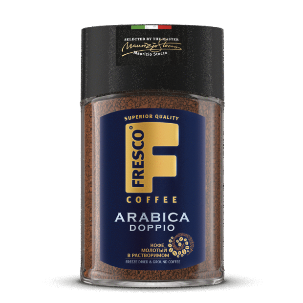 

Кофе растворимый Fresco Arabica Doppio сублимированный с молотым, 100 г
