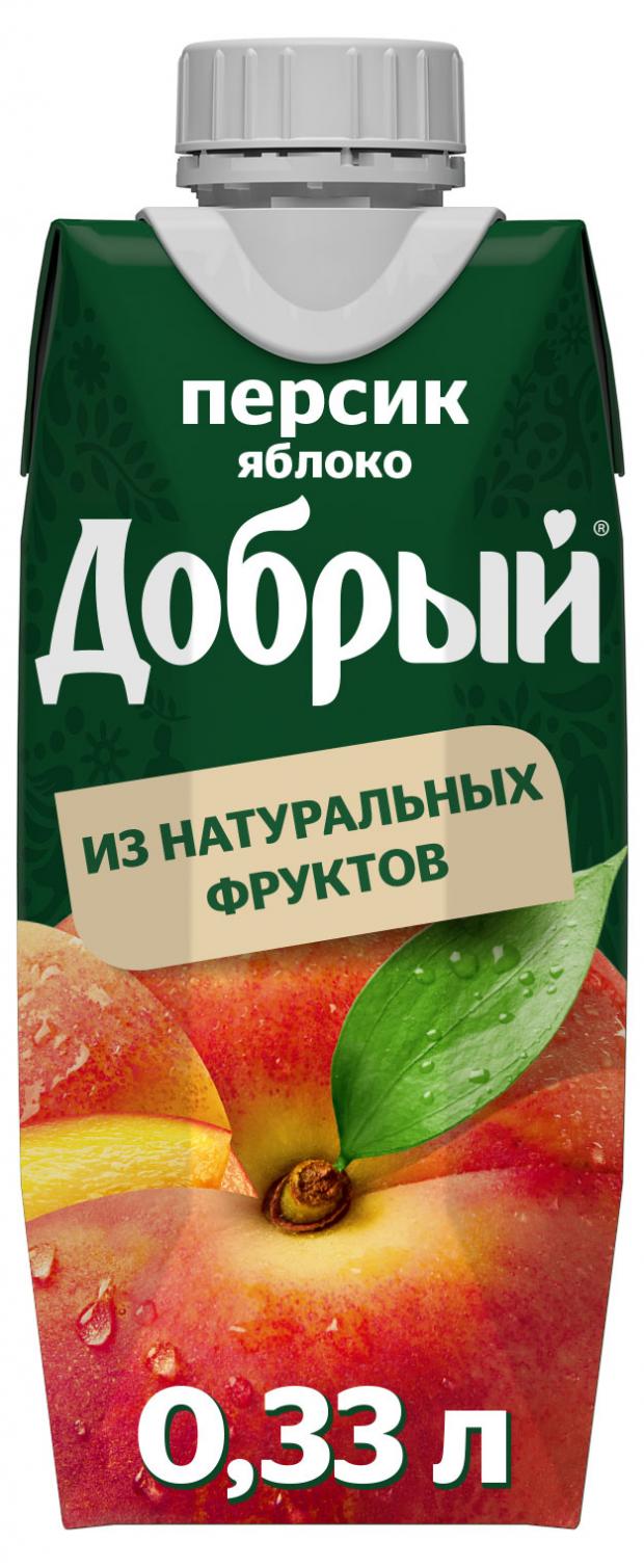 

Нектар «Добрый» Персик-Яблоко, 0,33 л