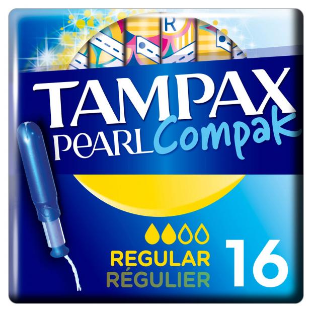 

Тампоны гигиенические Tampax Compak Pearl Regular Duo с аппликатором, 16 шт