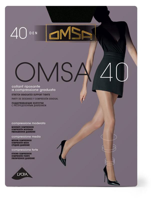 

Колготки женские Omsa 40 den Nero, р 5