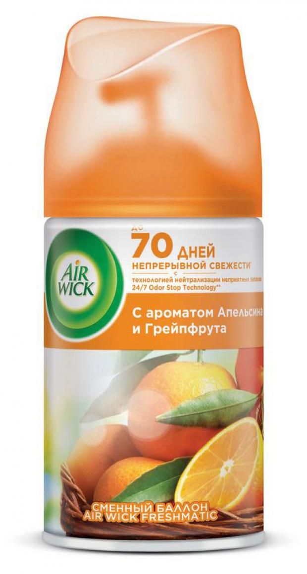 

Сменный баллон для освежителя воздуха AirWick Pure Апельсин и Грейпфрут, 250 мл