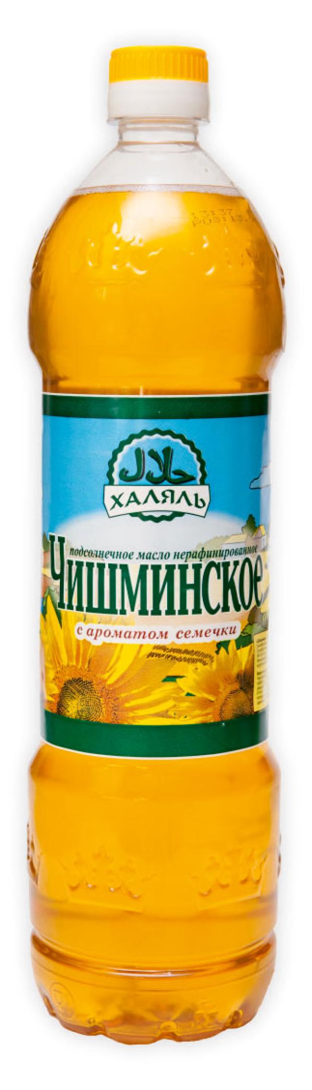 Масло подсолнечное Чишминское халяль нерафинированное, 1 л