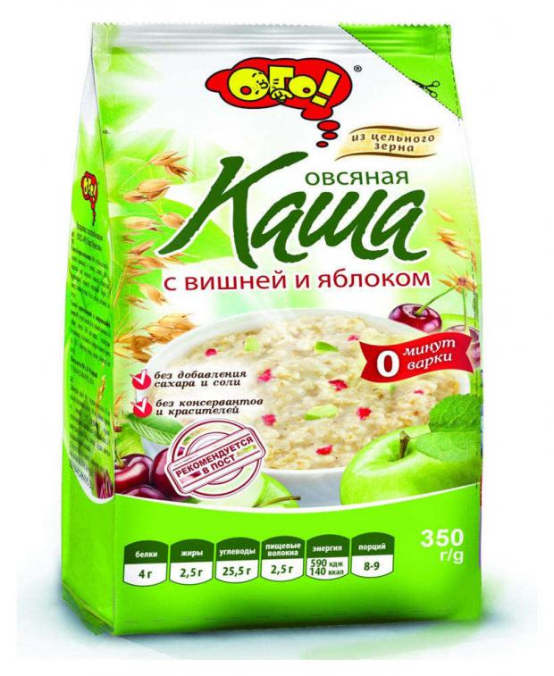 

Каша овсяная «ОГО!» с вишней и яблоком, 350 г
