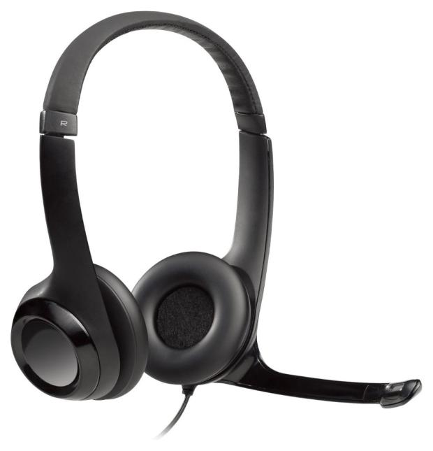 

Гарнитура Logitech H390 темно-серая