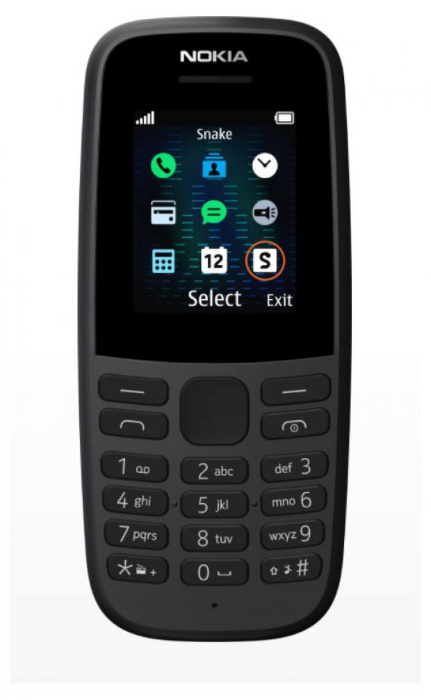 

Мобильный телефон Nokia 105 SS черный