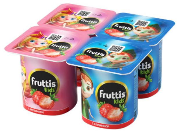 Йогурт Fruttis Kids клубника 2,5%, 110 г