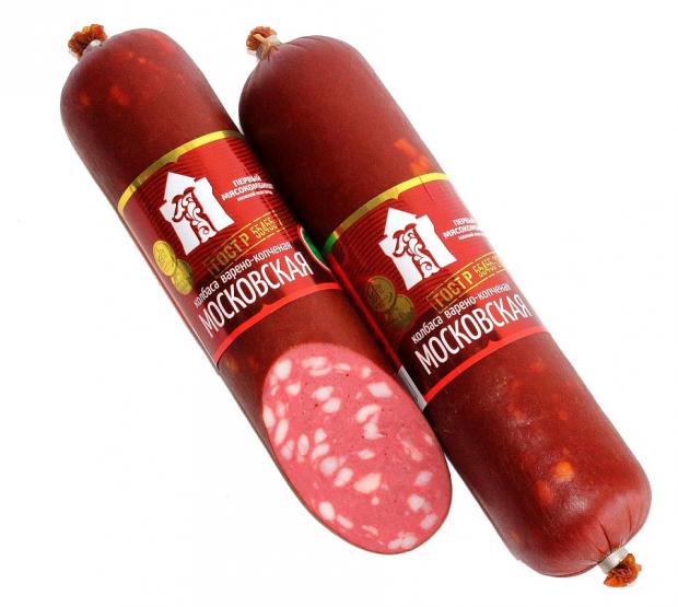 Колбаса варено-копченая Первый мясокомбинат Московская, 300 г