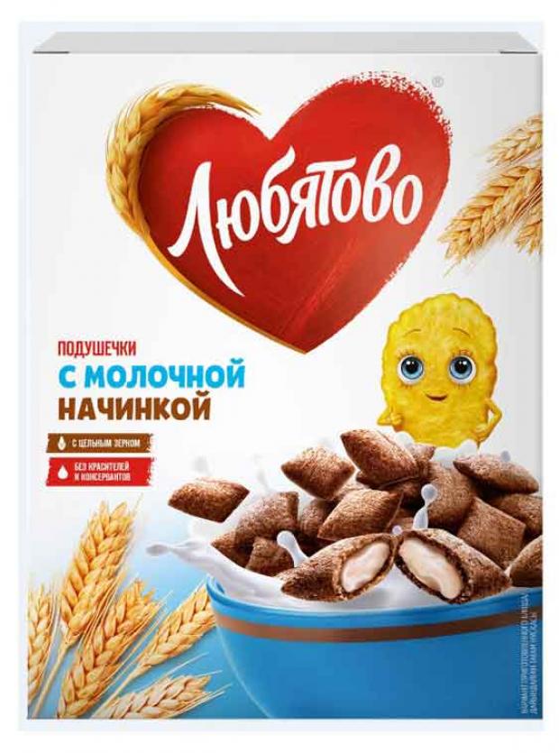 

Готовый завтрак «Любятово» подушечки с молочной начинкой, 250 г