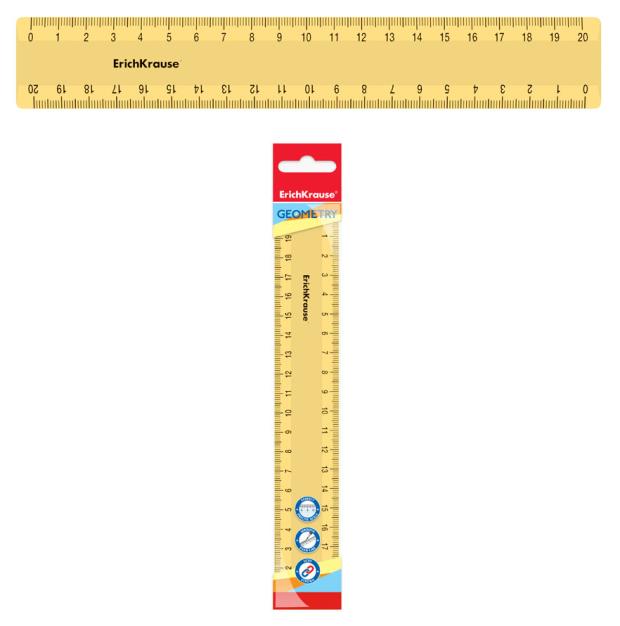 

Линейка пластиковая ErichKrause Iris желтая, 20 см