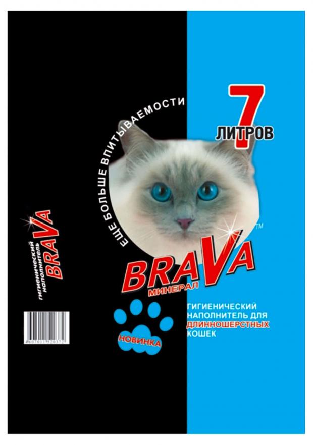 Наполнитель для кошачьего туалета Brava минеральный впитывающий, 7 л