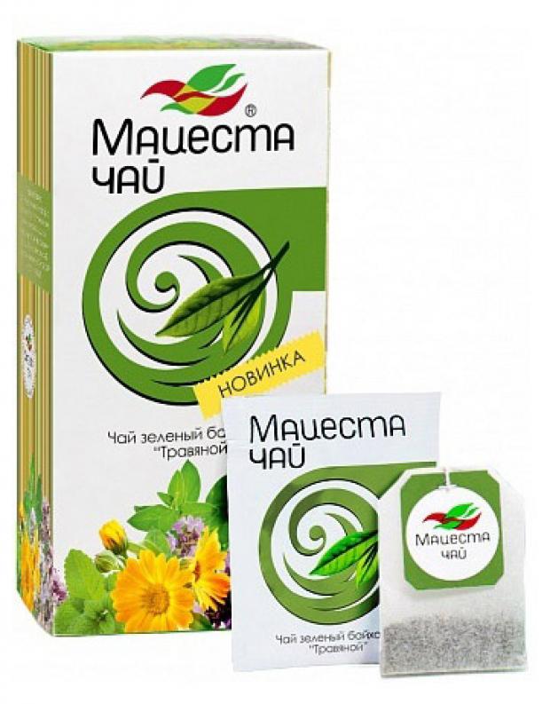 Чай зелёный Мацеста байховый травяной в пакетиках, 20х2 г